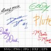 Disney Characters Autographs Svg, Family Trip 2023 Svg