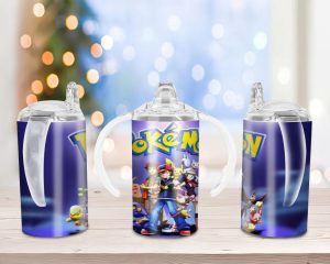 Kid Movies Pokemon Pikachu Sippy Cup Sublimation Design