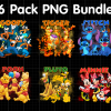 Bundle 6 Cartoon Characters Png Files