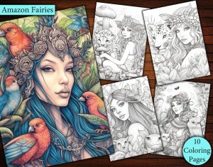 10 Fairies of the Amazon Coloring Page