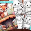 12 Forest Critters Cute Animals Coloring Page