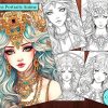 12 Godess Potraits Coloring Page