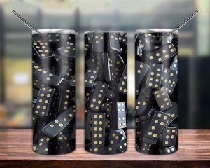 3D Dominoes Tumbler PNG