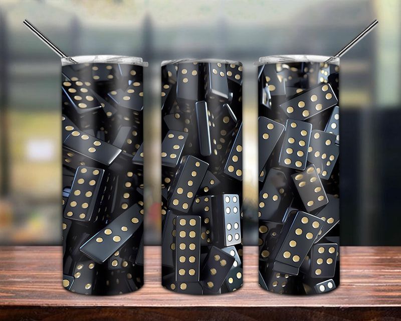 3D Dominoes Tumbler PNG 3D Dominoes Tumbler PNG