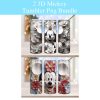 3D Mouse Mickey Cartoon Floral Tumbler PNG