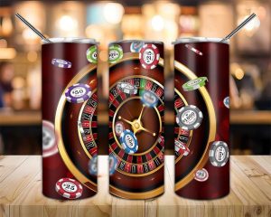 3D Roulette Chips Tumbler PNG