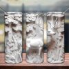 3D White Deer Tumbler Png
