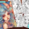 6 Buttetfly Fairies Coloring Page