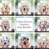 Bundle 8 Flowers Dogs Tumbler PNG