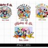 Bundle Retro Mickey and Co Png, Family Trip 2023 Png