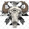 Cow Print Aztec Western Bull Skull Png