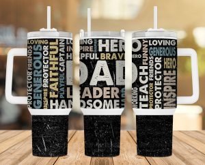 Dad Affirmation 40 oz 2 piece Tumbler Wrap