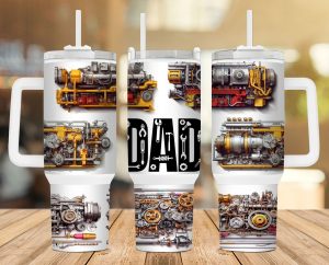 Dad Engine 40 oz 2 piece Tumbler Wrap