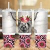 Highland Cow Pink Flower Leopard 40 oz 2 piece Tumbler Wrap