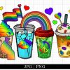 Lgbt Coffee Cups Png, Lgbt Rainbow Png