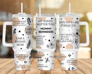 Mommy Reminders 40 Oz 2 Piece Tumbler Wrap