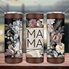 Mother's Day Mama Floral Gold Tumbler PNG