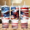 Patriotic Eagle American Flag 40 oz 2 piece Tumbler Wrap