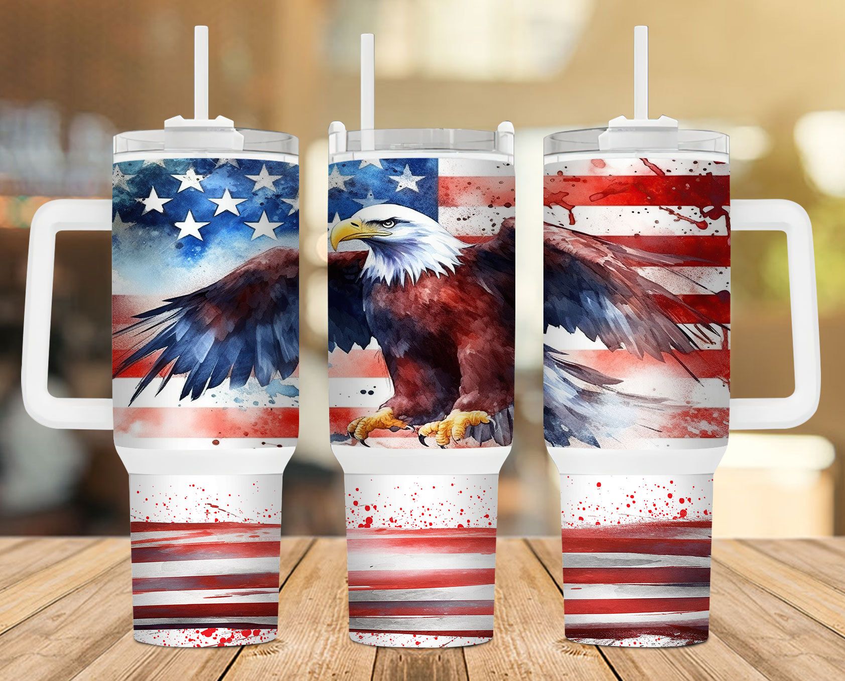 Patriotic Eagle American Flag 40 oz 2 piece Tumbler Wrap Patriotic Eagle American Flag 40 oz 2 piece Tumbler Wrap