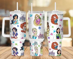Princesses 40 oz 2 piece Tumbler Wrap
