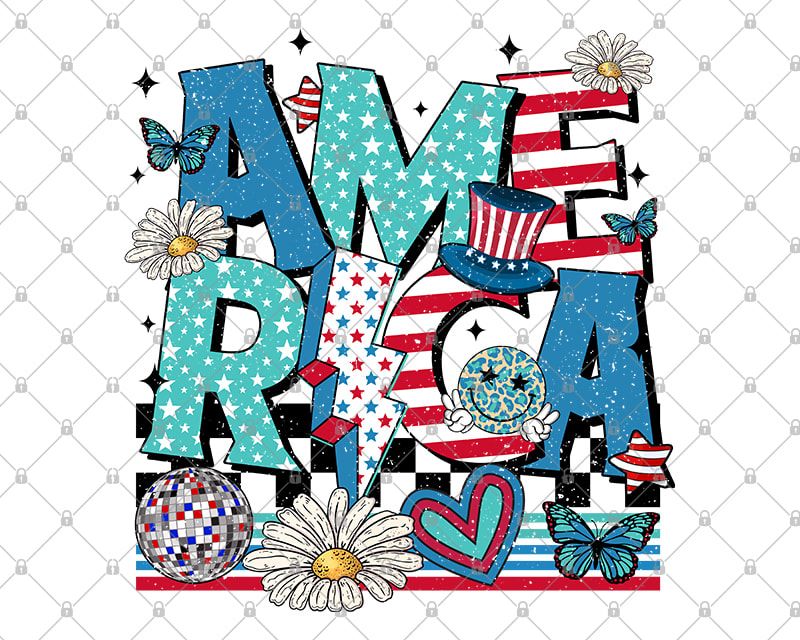 Retro America Png, 4th of July Png Retro America Png, 4th of July Png