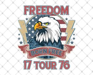 Retro Born Free Eagle Png