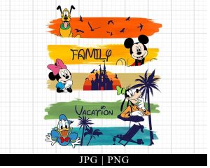 Retro Summer Family Vacation Png