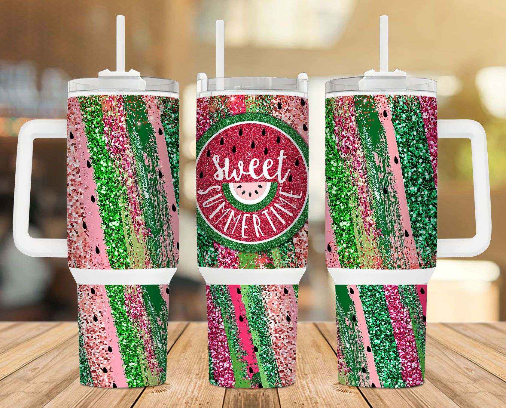 Summertime Watermelon 40 oz 2 piece Tumbler Wrap Summertime Watermelon 40 oz 2 piece Tumbler Wrap
