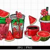 Watermelon Coffee Cups Png