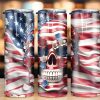 3D Skull 4th of July Tumbler PNG