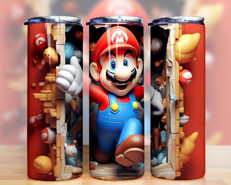 3D Super Mario Game Tumbler PNG 3D Super Mario Game Tumbler PNG