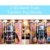 Bundle 3D Darth Vade with Flowers Tumbler PNG