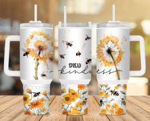 Honey Bee Spread Kindness 40 oz 2 piece Tumbler Wrap