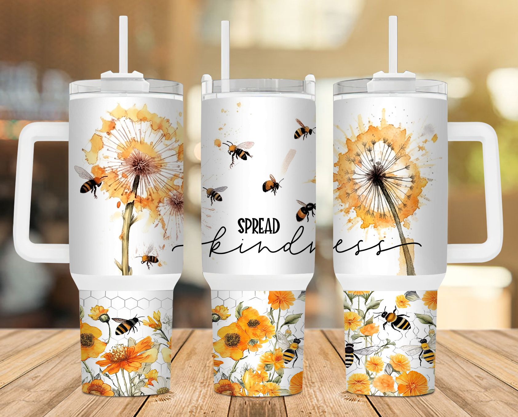 Honey Bee Spread Kindness 40 oz 2 piece Tumbler Wrap Honey Bee Spread Kindness 40 oz 2 piece Tumbler Wrap