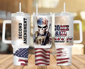 Patriotic Second Amendment 40 oz 2 piece Tumbler Wrap