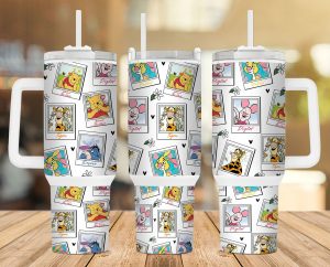 Pooh and Friends Polaroid 40 oz 2 piece Tumbler Wrap