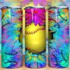 Softball Life Colorful Tumbler PNG