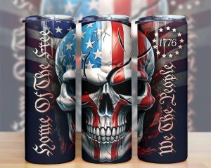 We The People Patriotic American Flag Tumbler PNG