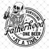 Surviving fatherhood one beer at a time Png, Father's Day Png