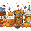 Pooh Fall Coffee Lattes Png