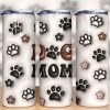 3D Inflated Dog Mom Tumbler PNG