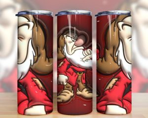 3D Inflated Grumpy Tumbler PNG