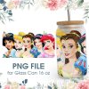 Princess 16 oz Glass Can PNG File