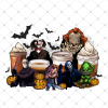 Halloween Characters Coffee Cup Png