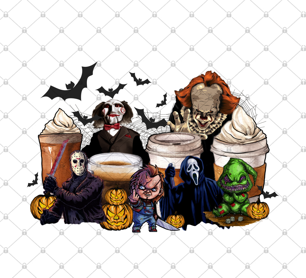 Halloween Characters Coffee Cup Png Halloween Characters Coffee Cup Png