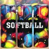 Softball Colorful Tumbler PNG