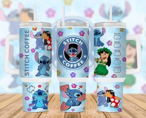 Stitch and Lilo Tropical 40 oz 2 piece Tumbler Wrap