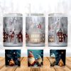 3D Christmas Scene 40 oz 2 piece Tumbler Wrap
