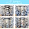 3D Christmas Snowman Tumbler Png