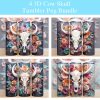 3D Cow Skull Pastel Tumbler PNG